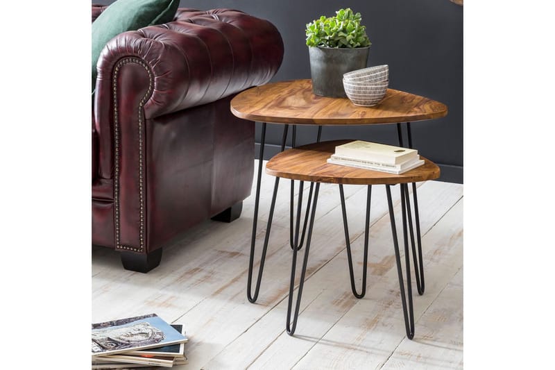 Portuondo gyngebord 2-stk 60 cm - Træ / natur - Møbler - Borde - Sofabord