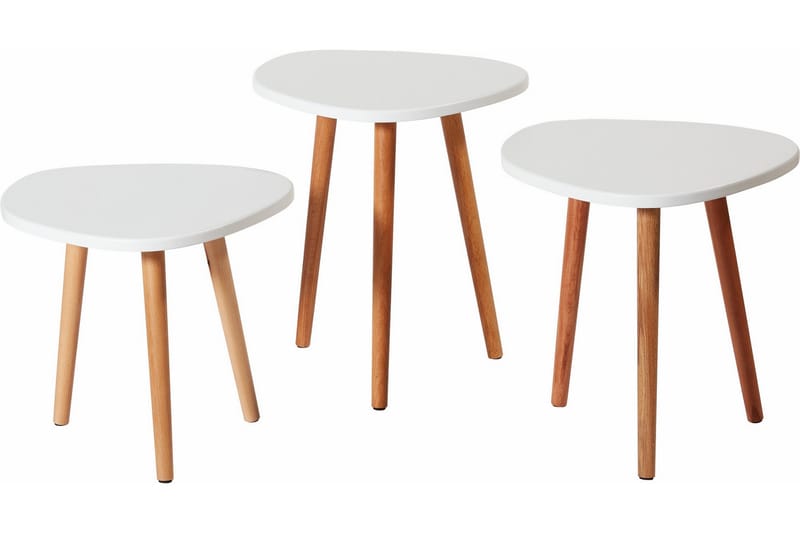 Priyas Indskudsbord 40x47x40 cm Rundt - Hvid - Møbler - Borde - Sofabord