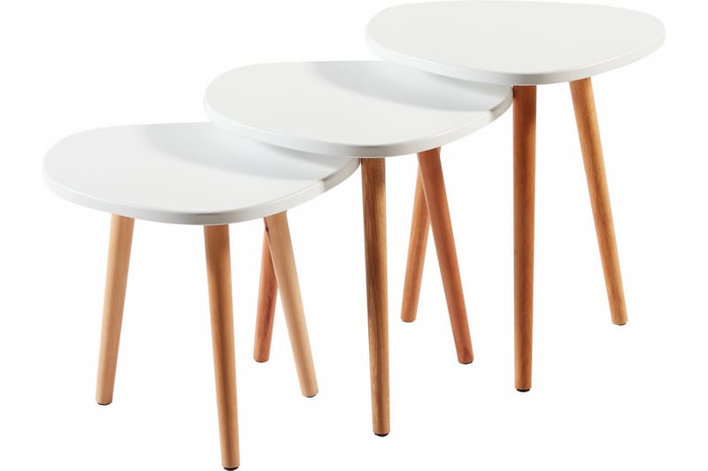 Priyas Indskudsbord 40x47x40 cm Rundt - Hvid - Møbler - Borde - Sofabord