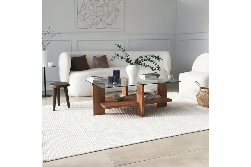 Puijas Sofabord 105x40x105 cm - Brun - Møbler - Borde - Sofabord