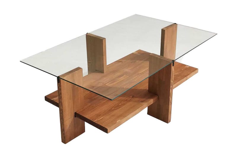 Puijas Sofabord 105x40x105 cm - Brun - Møbler - Borde - Sofabord