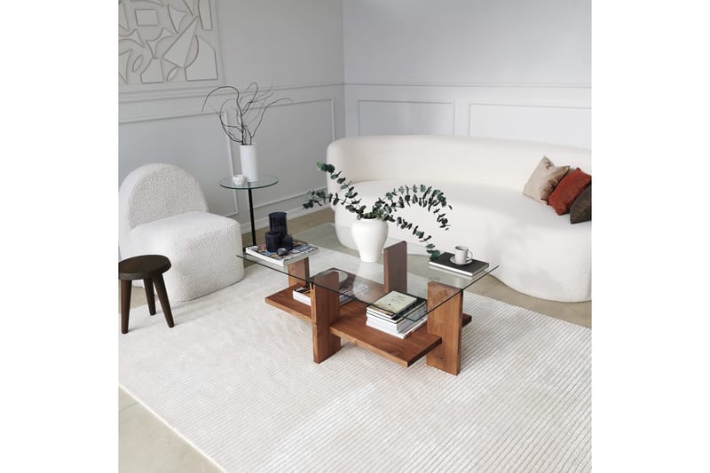 Puijas Sofabord 105x40x105 cm - Brun - Møbler - Borde - Sofabord