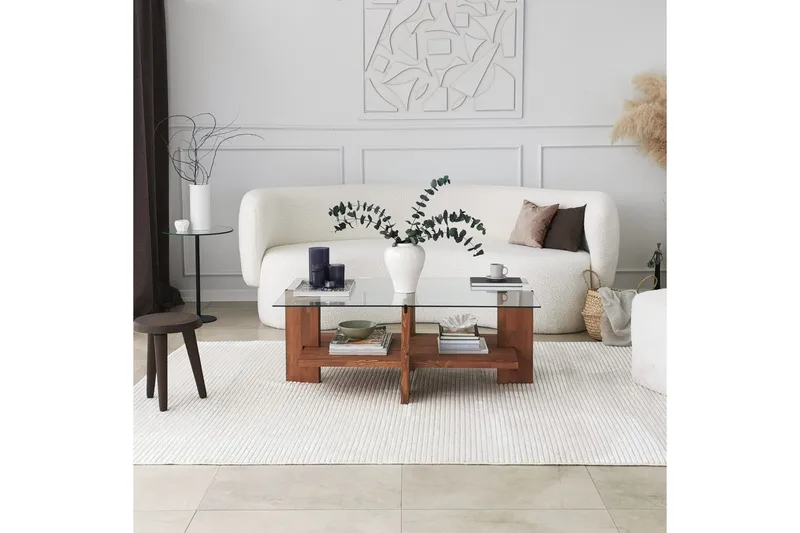 Puijas Sofabord 105x40x105 cm - Brun - Møbler - Borde - Sofabord