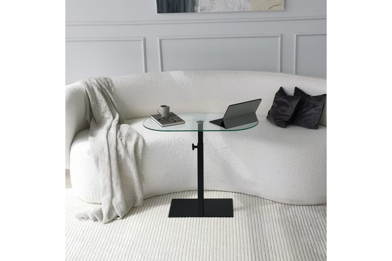 Puntoz Sofabord 70x35x70 cm Oval - Sort - Møbler - Borde - Sofabord