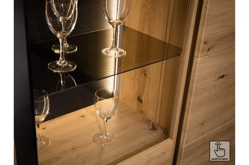 Quant Sofabord 100 cm med Opbevaring 2 Skuffer + Hylde - Egefarvet/Sort - Møbler - Borde - Sofabord