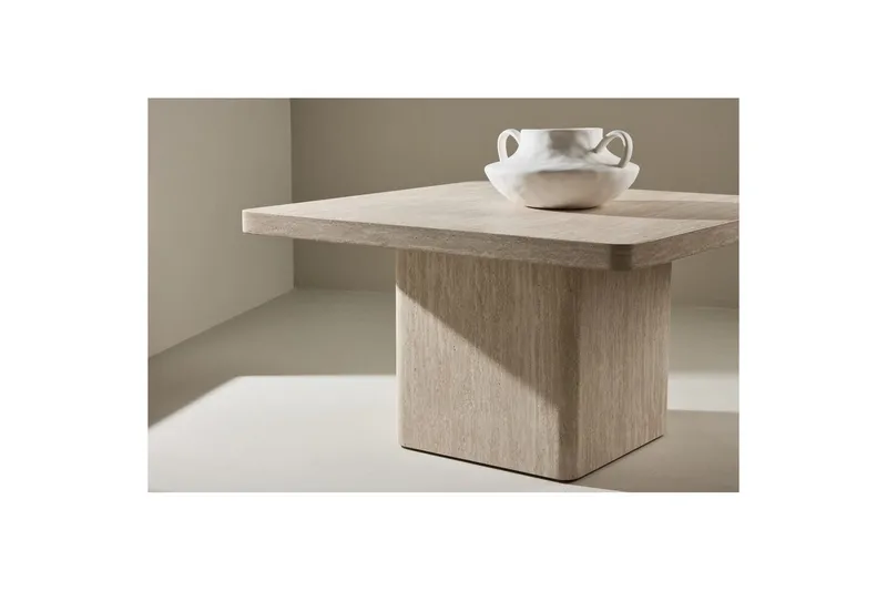 Sofabord Qvart - Beige, 80x80x46 - Møbler - Borde - Sofabord