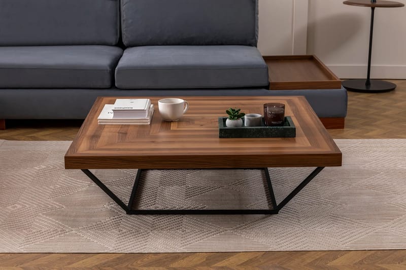 Ramba Sofabord 100 cm - Valnød finér - Møbler - Borde - Sofabord