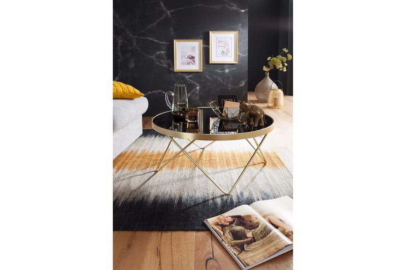 Reineck Sofabord 82 cm Rundt - Sort/Guld - Møbler - Borde - Sofabord