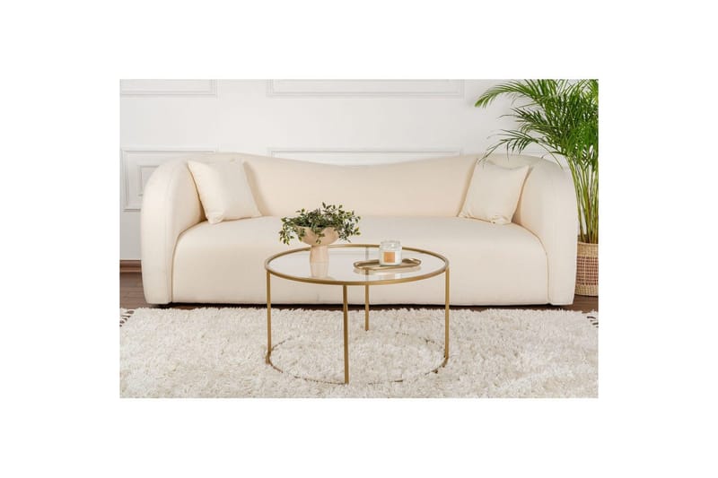 Sofabord Rikiya Guld Transparent - Guld Transparent - Møbler - Borde - Sofabord