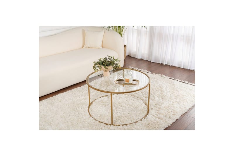 Sofabord Rikiya Guld Transparent - Guld Transparent - Møbler - Borde - Sofabord