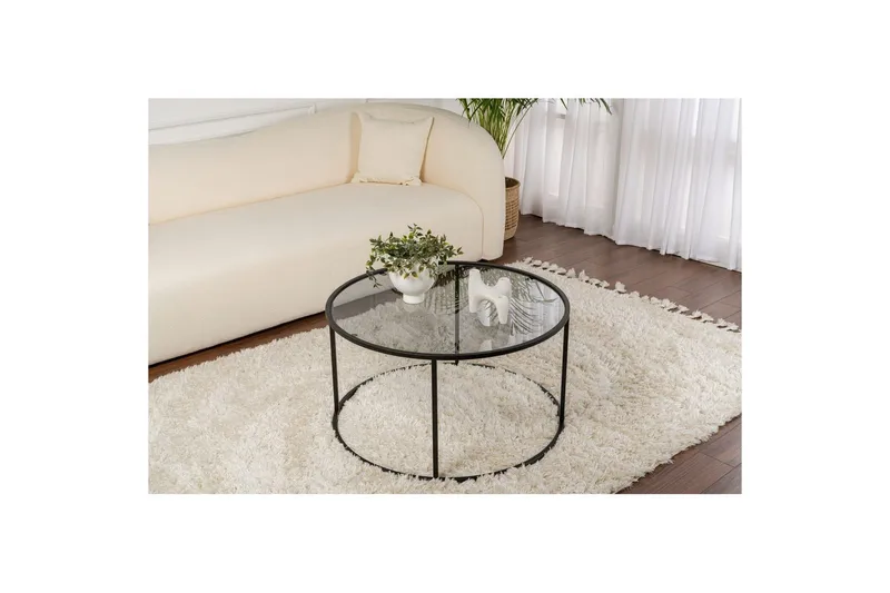 Sofabord Rikiya Sort Grå - Sort Grå - Møbler - Borde - Sofabord