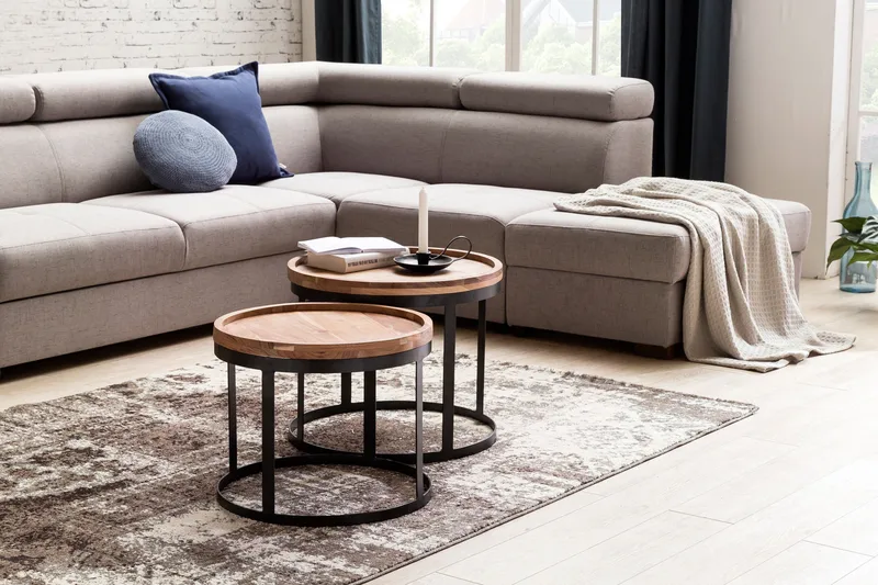 Risien sofabord 2-stk, Træ / natur