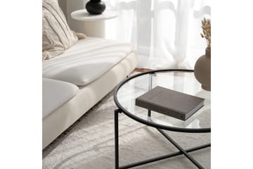 Rowman Sofabord 83 cm Rundt - Sort - Møbler - Borde - Sofabord