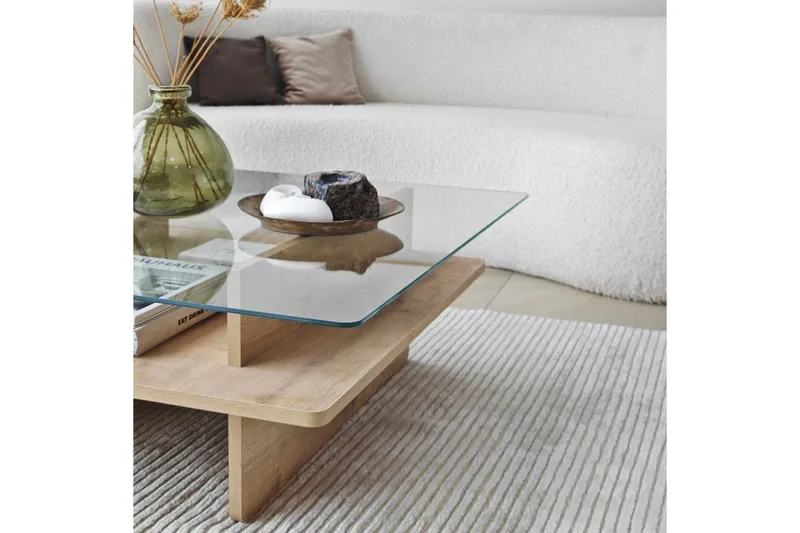 Sofabord Rubby Firkantet Sudamal / Gennemsigtig - Sudamal / Gennemsigtig - Møbler - Borde - Sofabord