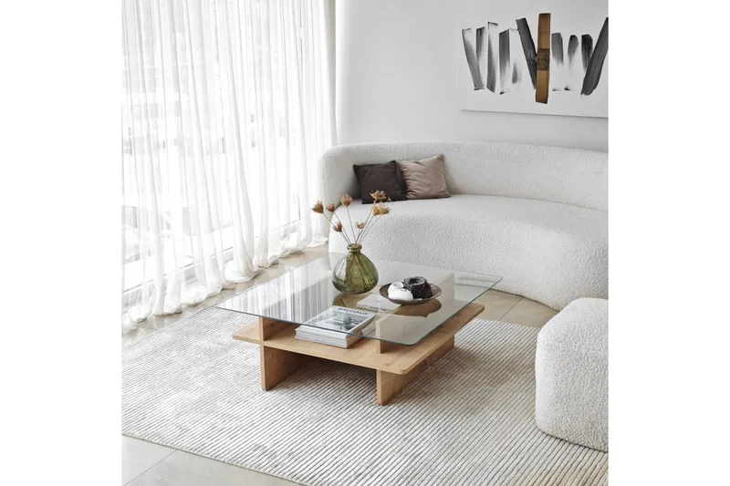 Sofabord Rubby Firkantet Sudamal / Gennemsigtig - Sudamal / Gennemsigtig - Møbler - Borde - Sofabord