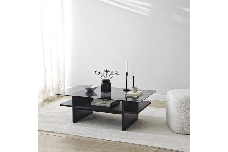 Sofabord Rubby Rektangel Sort / Røg - Sort / Røg - Møbler - Borde - Sofabord