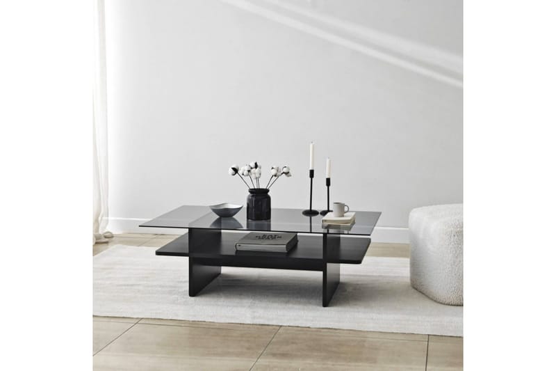 Sofabord Rubby Rektangel Sort / Røg - Sort / Røg - Møbler - Borde - Sofabord