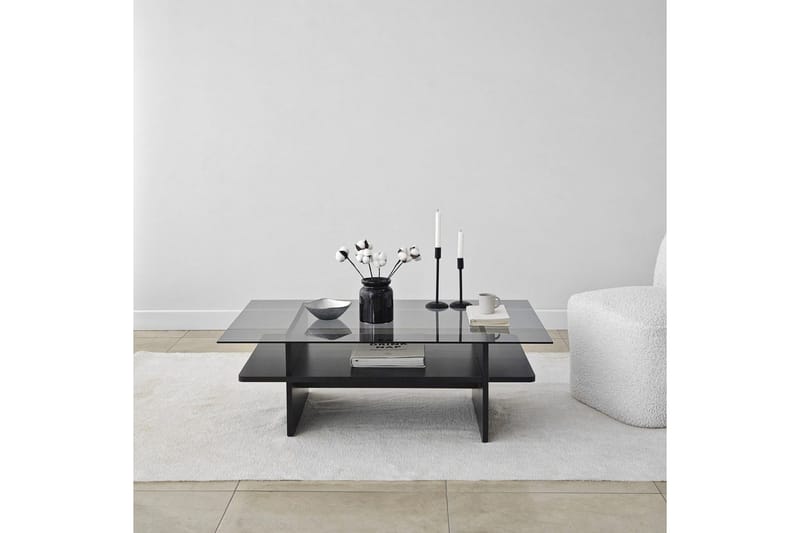 Sofabord Rubby Rektangel Sort / Røg - Sort / Røg - Møbler - Borde - Sofabord