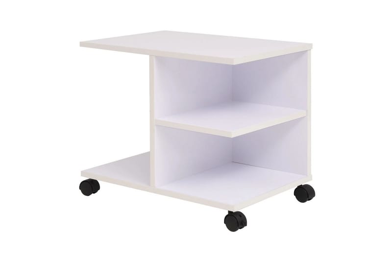 Rullende Hylde 50 X 35 X 42 Cm Hvid - Hvid - Møbler - Borde - Sofabord