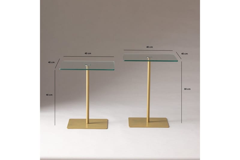 Sofabord Sæt Challur Rany / Transparent - Rany / Transparent - Møbler - Borde - Sofabord