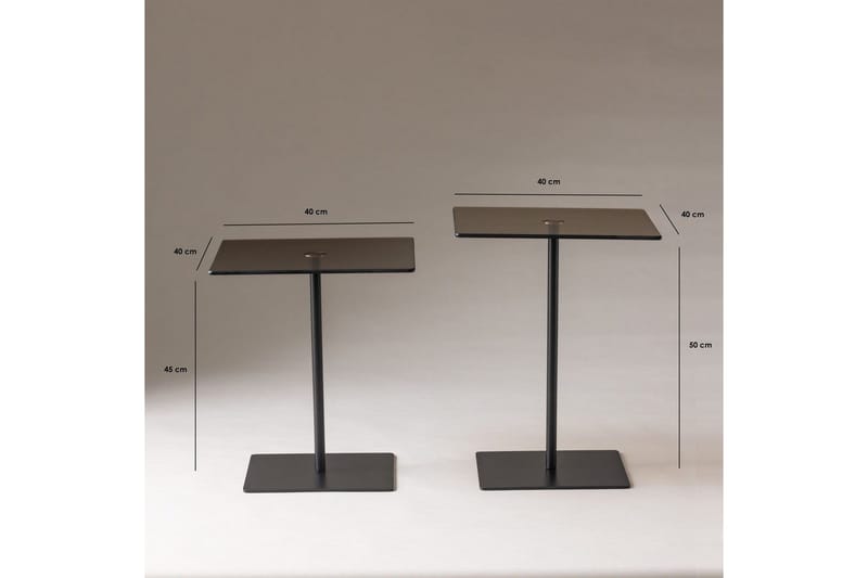 Sofabord Sæt Challur Sort / Bronzie - Sort / Bronzie - Møbler - Borde - Sofabord
