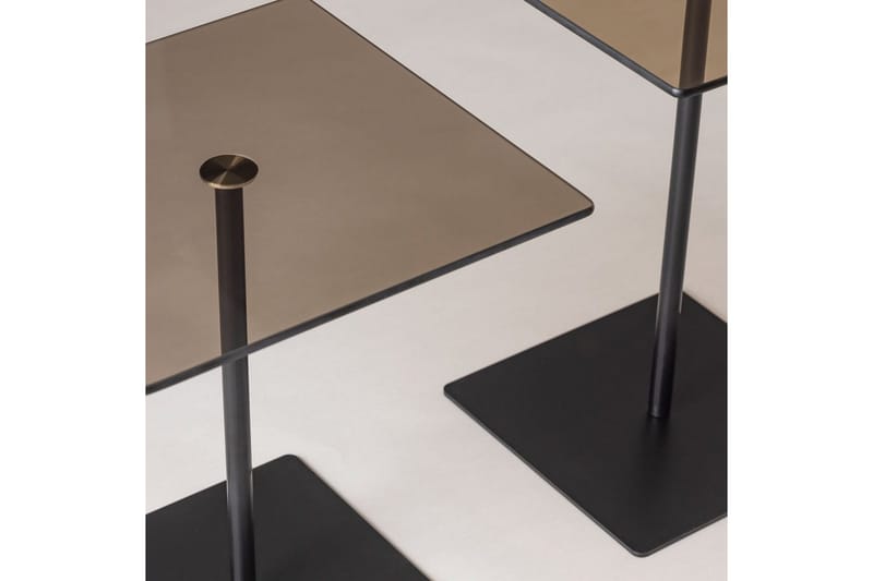 Sofabord Sæt Challur Sort / Bronzie - Sort / Bronzie - Møbler - Borde - Sofabord