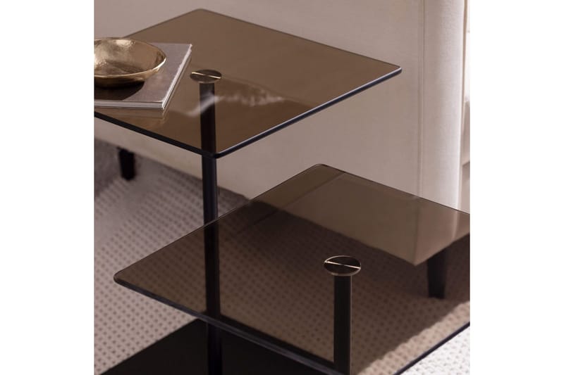 Sofabord Sæt Challur Sort / Bronzie - Sort / Bronzie - Møbler - Borde - Sofabord