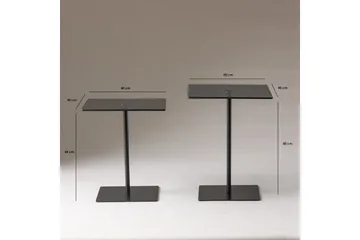 Sofabord Sæt Challur Sort / Røg - Sort - Møbler - Borde - Sofabord