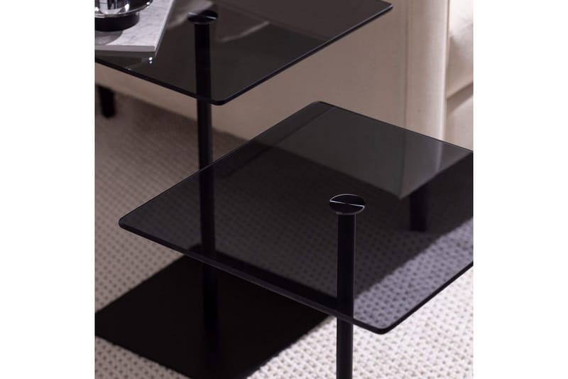 Sofabord Sæt Challur Sort / Røg - Sort - Møbler - Borde - Sofabord