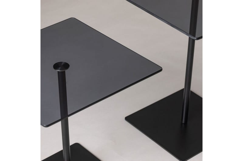 Sofabord Sæt Challur Sort / Røg - Sort - Møbler - Borde - Sofabord