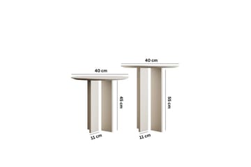 Sofabord Sæt Glenure Creme - Creme - Møbler - Borde - Sofabord