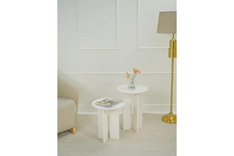 Sofabord Sæt Glenure Creme - Creme - Møbler - Borde - Sofabord