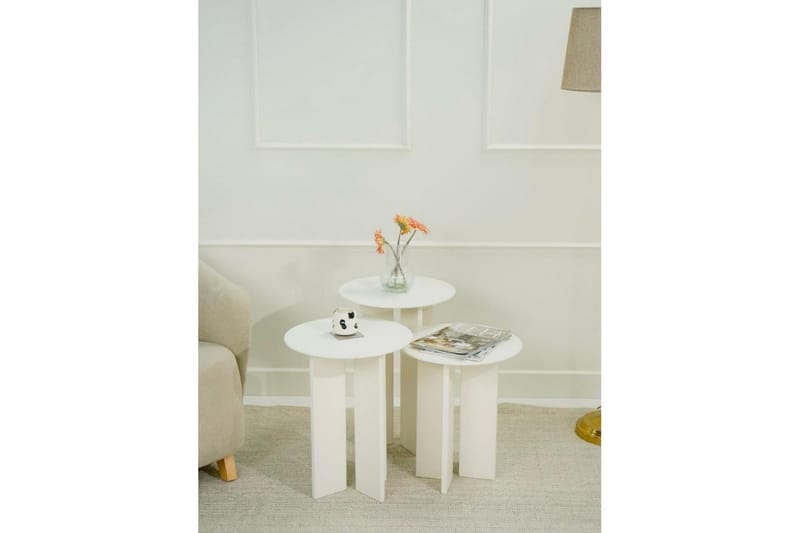 Sofabord Sæt Glenure Creme - Creme - Møbler - Borde - Sofabord