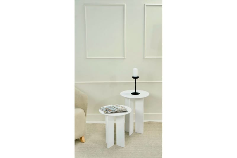 Sofabord Sæt Glenure Hvid - Hvid - Møbler - Borde - Sofabord