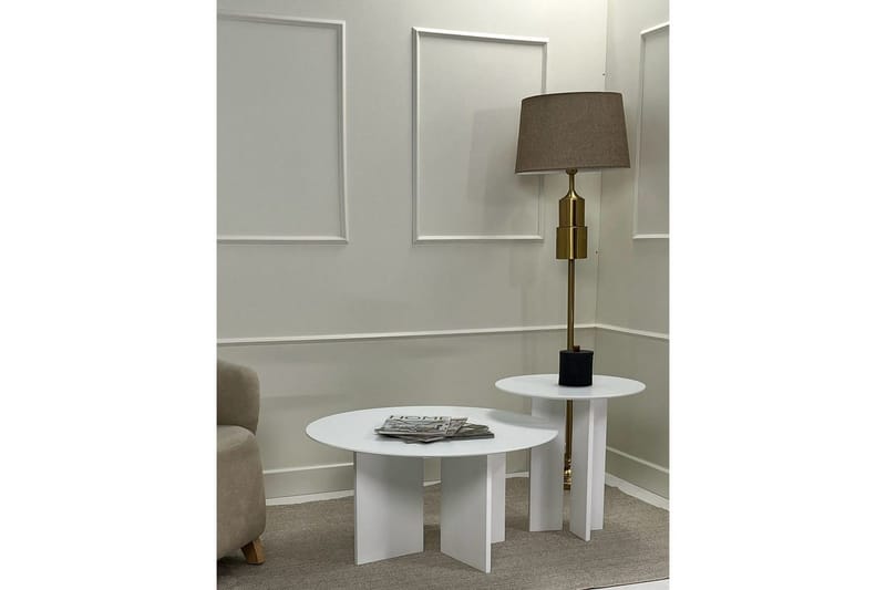 Sofabord Sæt Glenure Hvid - Hvid - Møbler - Borde - Sofabord