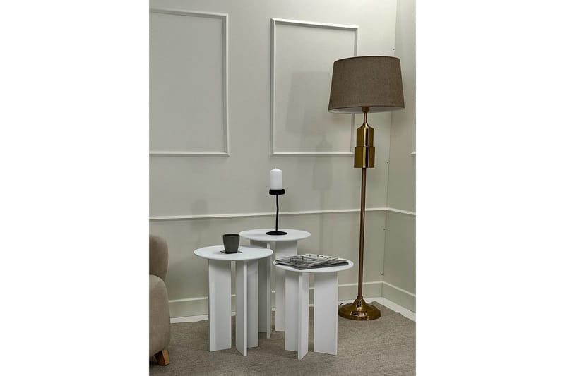 Sofabord Sæt Glenure Hvid - Hvid - Møbler - Borde - Sofabord