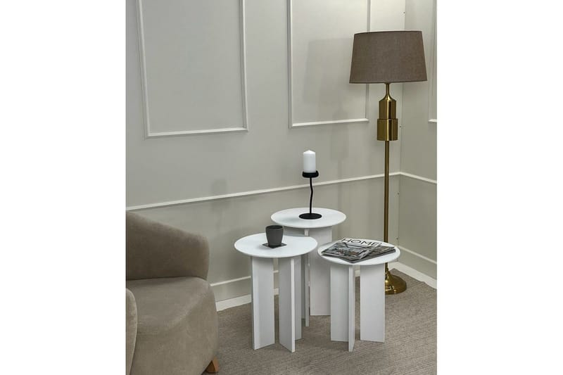 Sofabord Sæt Glenure Hvid - Hvid - Møbler - Borde - Sofabord