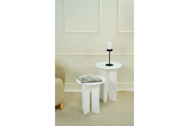 Sofabord Sæt Glenure Hvid - Hvid - Møbler - Borde - Sofabord