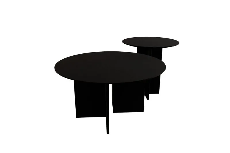 Sofabord Sæt Glenure Sort, Sort