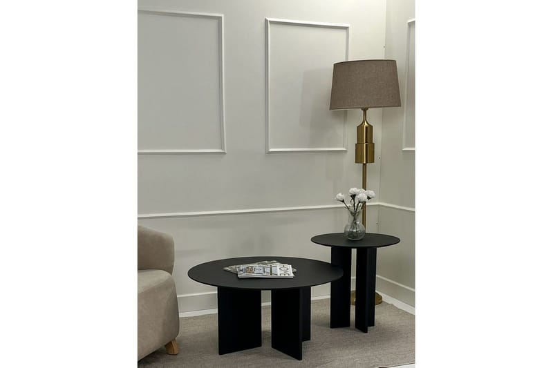 Sofabord Sæt Glenure Sort - Sort - Møbler - Borde - Sofabord