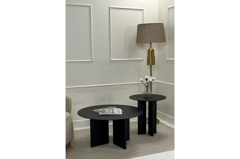 Sofabord Sæt Glenure Sort - Sort - Møbler - Borde - Sofabord