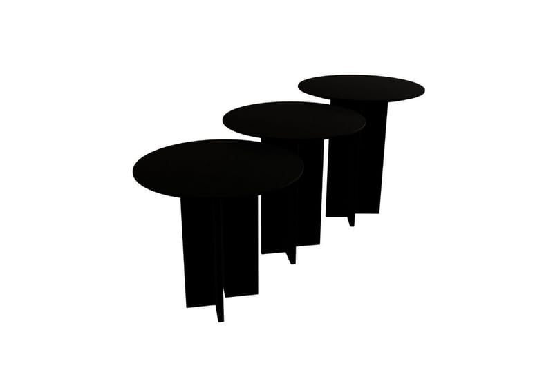 Sofabord Sæt Glenure Sort, Sort