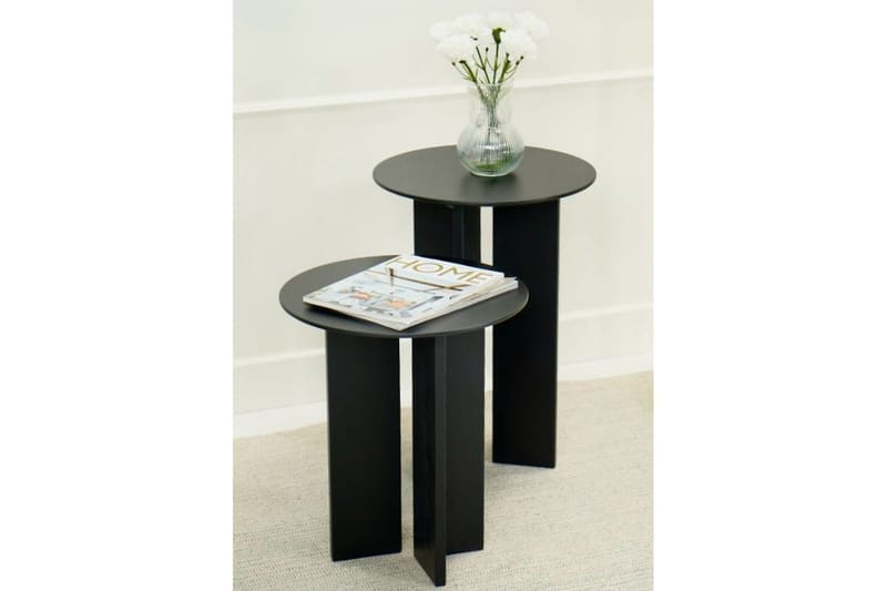 Sofabord Sæt Glenure Sort - Sort - Møbler - Borde - Sofabord