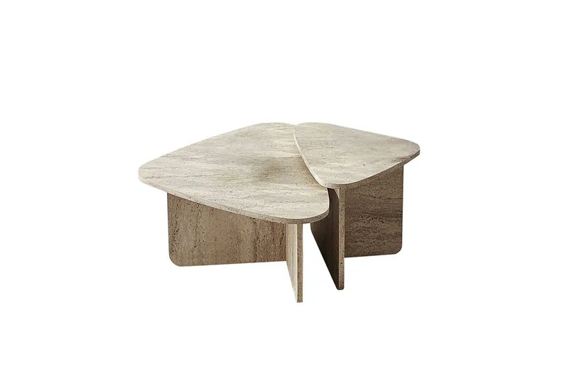 Sofabord Sæt Jewa Sæt Travertin - Travertin - Møbler - Borde - Sofabord