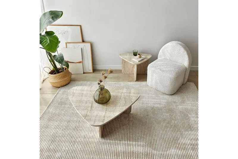 Sofabord Sæt Jewa Sæt Travertin - Travertin - Møbler - Borde - Sofabord