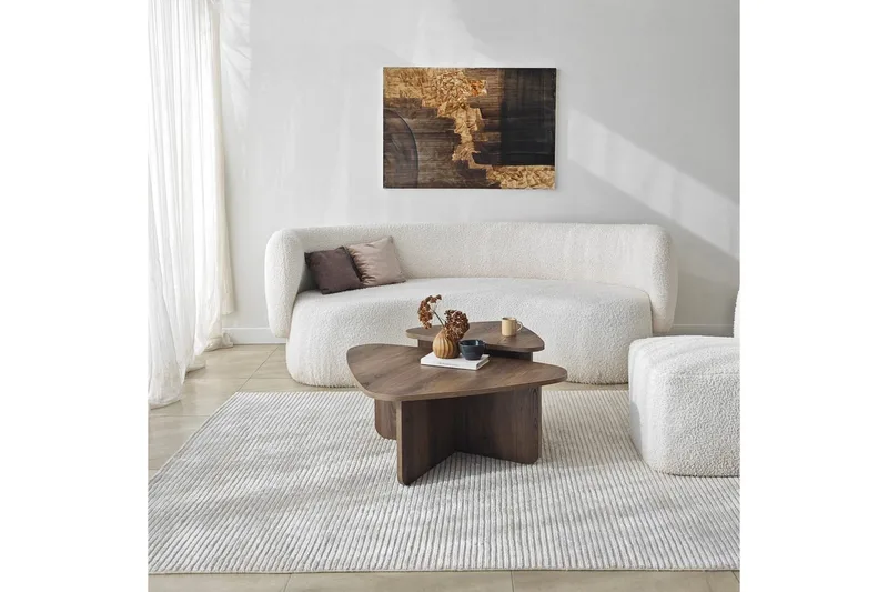 Sofabord Sæt Jewa Sæt Valnød - Valnød - Møbler - Borde - Sofabord