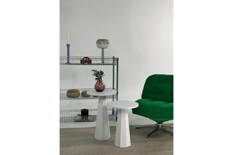 Sofabord Sæt Miu Dobbelt Hvid - Hvid - Møbler - Borde - Sofabord