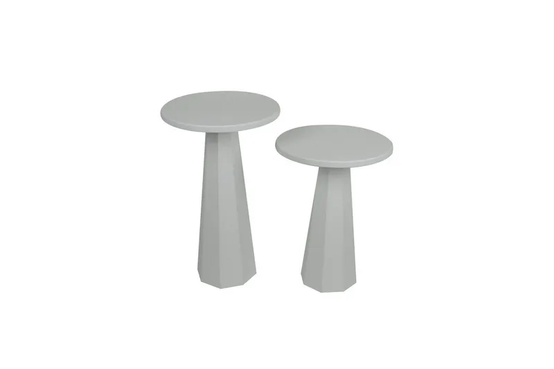 Sofabord Sæt Miu Dobbelt Hvid, Hvid