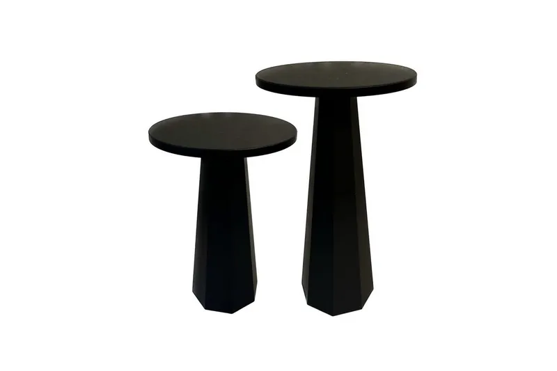 Sofabord Sæt Miu Dobbelt Sort - Sort - Møbler - Borde - Sofabord