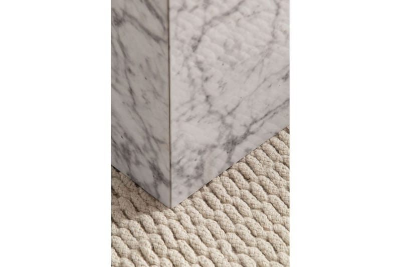 Sætbord Wohnling Sæt af 2 MONOBLOC højglans trekantet, moderne stil Marmor, Hvid - Marmor, Hvid - Møbler - Borde - Sofabord